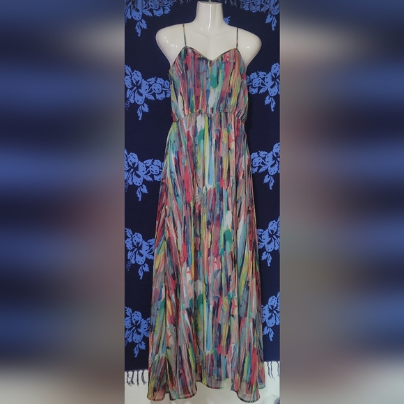 Jack by BB Dakota Dresses & Skirts - Jack rainbow spaghetti strap sun dress size 2, 15"PTP